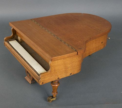 Antique Miniature Baby Grand Piano Music Box, circa 1880