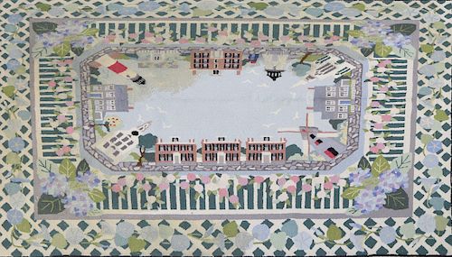 Claire Murray Hooked Rug "Nantucket Town