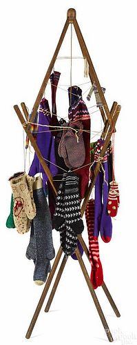 Collection of Amish mittens and socks, 20th c., t