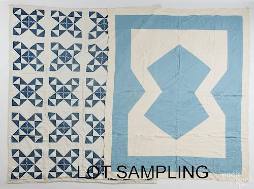 Four patchwork quilts, 19th/20th c., together wit