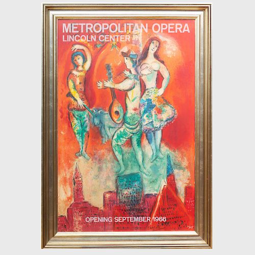 Marc Chagall (1887-1985): Metropolitan Opera Poster