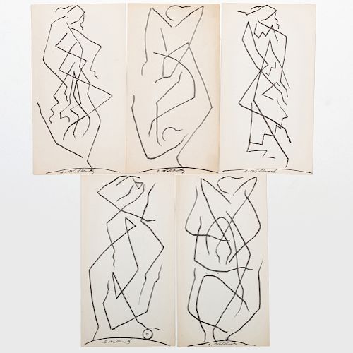 Abraham Walkowitz (1878-1965): Dancers: Five Images