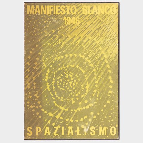 Attributed to Lucio Fontana (1889-1968): Manifesto Blanco