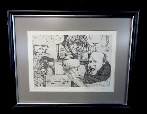 CHARLES BRAGG SGN. ETCHING INDICTMENT 66/150 