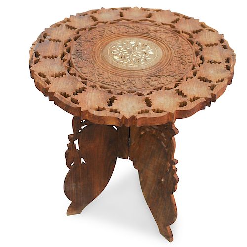 Syrian Inlaid Wooden Low Table