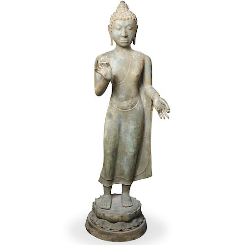 Burmese Bronze Standing Buddha