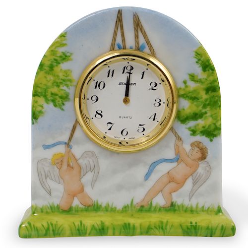Limoges Porcelain Desk Clock