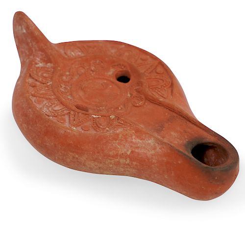 Ancient Roman Redware Oil Lamp