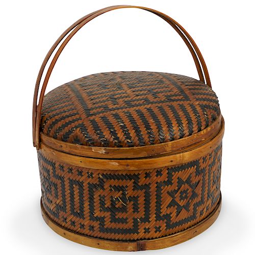 Oriental Woven Wicker Basket