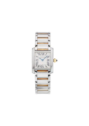 CARTIER TANK FRANÇAISE. STEEL AND 18K YELLOW GOLD. REF. 2384