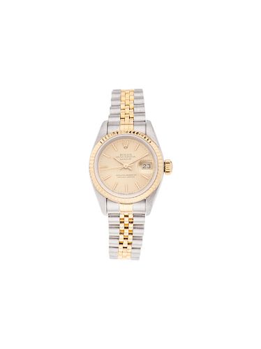 ROLEX OYSTER PERPETUAL DATEJUST. STEEL AND 18K YELLOW GOLD. REF. 69173, CA. 1991