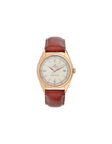 ROLEX OYSTER PERPETUAL. 18K YELLOW GOLD. REF. 5030, CA. 1949 - 1950