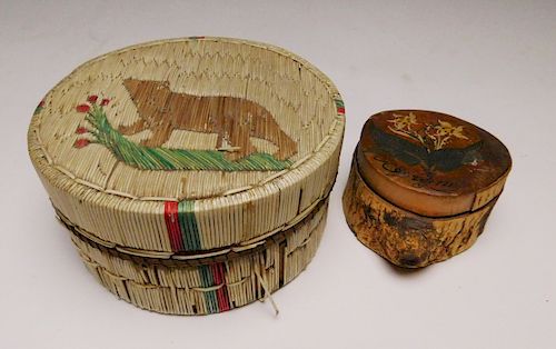Micmac basket and Small Etui