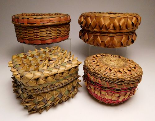 4 North American woodlands baskets