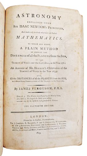 ASTRONOMY, Isaac Newton's Principles, 1803