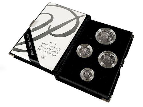 1999 Platinum American Eagle Set, 4 coins