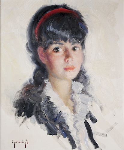 IGNACIO GIL, Portrait of a Young Girl, O/C