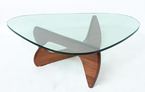 Isamu Noguchi Modern Glass Top Coffee Table
