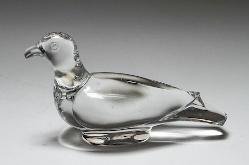 Baccarat Crystal "Turtle Dove" Figurine
