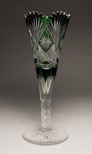 Dorflinger cut glass vase