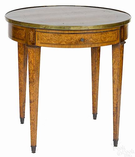 French Neoclassical walnut occasional table, with