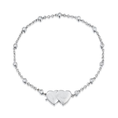 Ruser Diamond Heart Chain Bracelet