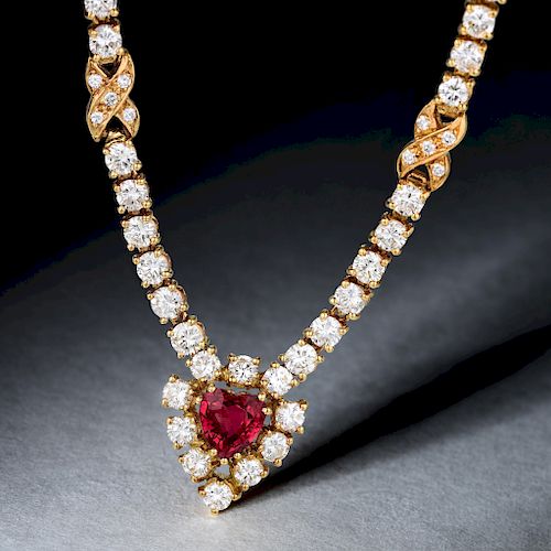 Graff Ruby and Diamond Necklace