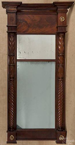 Federal mahogany mirror, 19th c., 47 1/2'' x 20 1/