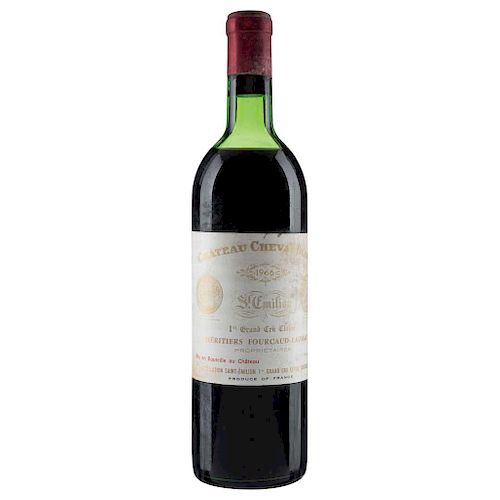 Château Cheval Blanc. Cosecha 1966. St. Émilion. 1er. Grand Cru Classé. Nivel: en el hombro superior. Calificación: 90/100.