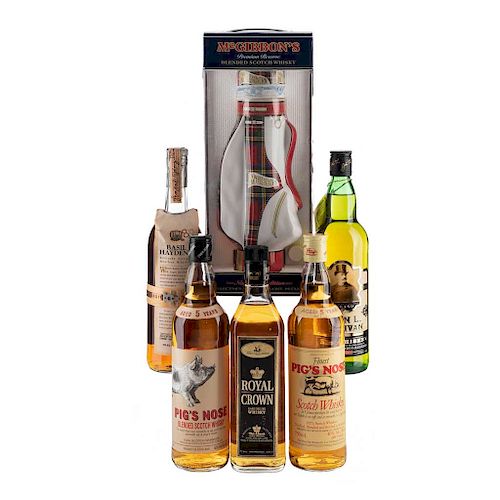 Whisky de Estados Unidos, Escocia e Irlanda. a) Basil Hayden's. 8 años. Blended. Kentucky, E.U. b)...