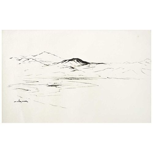 LUIS NISHIZAWA, Untitled, Signed, Ink on paper, 7.8 x 12.5” (20 x 32 cm)