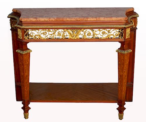 Important Forest, Paris French Marble Top Console