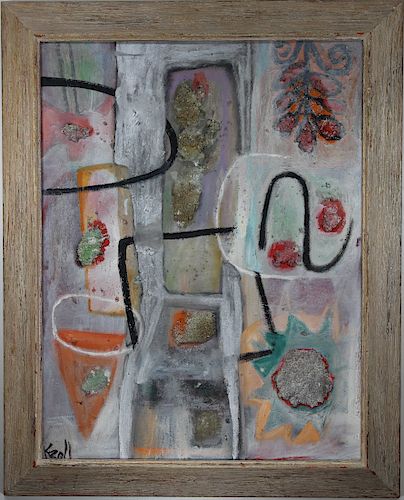 Kroll, Signed Mid Century Abstract Painting