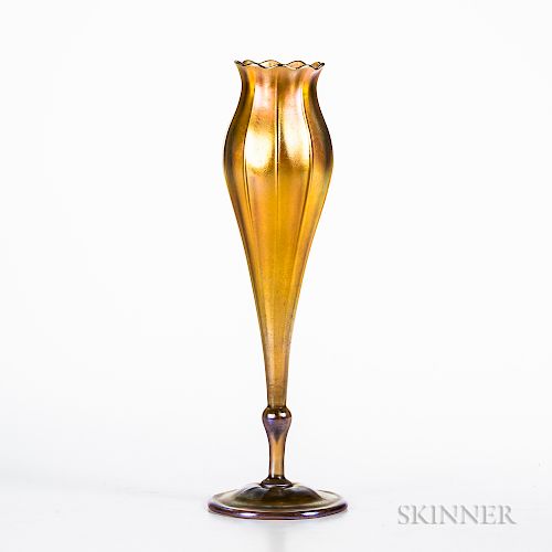 Tiffany Studios Gold Favrile Floriform Vase