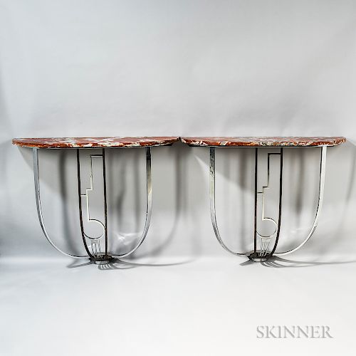 Pair of Art Deco Console Tables from the Collection of John Lennon and Yoko Ono