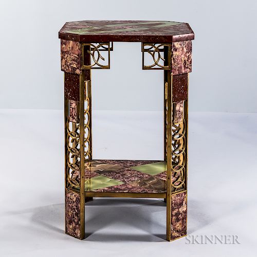 Marble, Onyx, and Gilt-bronze Side Table from the Collection of William P. Chrysler, Jr.