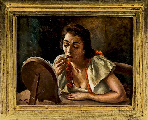Margot Munger Peet (American, 1903-1995)  At the Dressing Table.