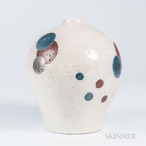 Atelier Primavera Art Deco Ceramic Vase Designed by Claude Levy