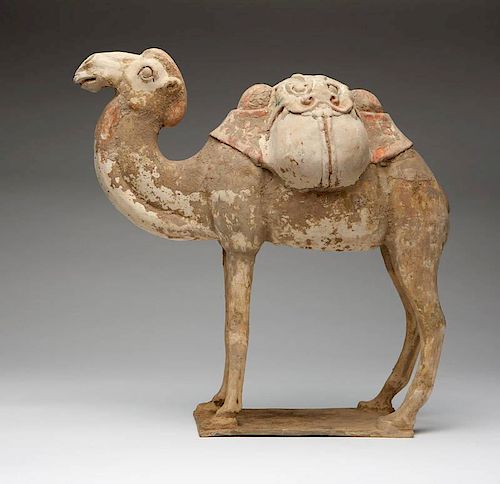 A Chinese Bactrian camel ceramic tomb figure