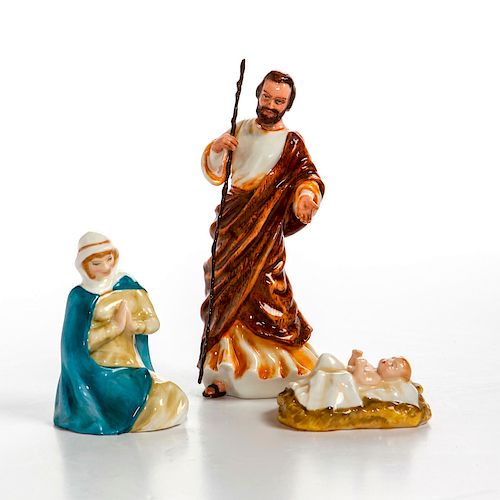 3 ROYAL DOULTON FIGURINES, THE HOLY FAMILY