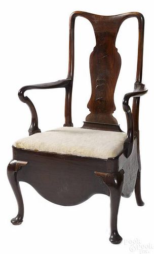 Chippendale mahogany necessary chair, ca. 1780.