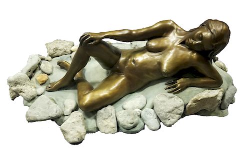 Rich Hagar (20th C.) Female Nude Sculpture
