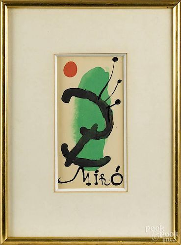 Miro, color lithograph, 8'' x 4''.