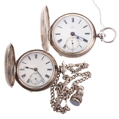 Two Vintage Silver English Pocket Watches