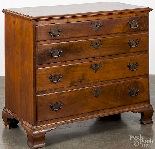 Pennsylvania Chippendale walnut chest of drawers, ca. 1770, with ogee feet, 34'' h., 37 1/2'' w.