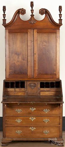 Pennsylvania Chippendale walnut secretary desk and bookcase, ca. 1770, 96 1/2'' h., 39'' w.