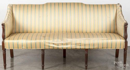 Sheraton mahogany sofa, early 19th c., 36 1/2'' h., 71 1/2'' w.