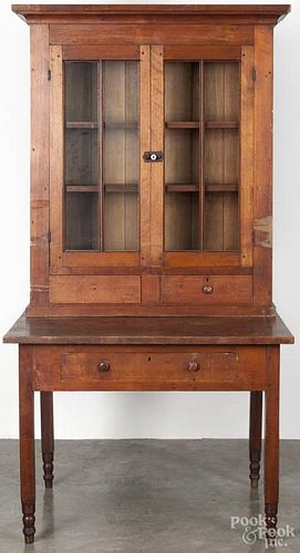 Walnut plantation desk, early 19th c., found in Virginia, 78 1/4'' h., 40 1/2'' w.