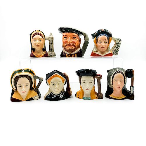 7 SM DOULTON CHARACTER JUGS KING HENRY VIII AND 6 WIVES