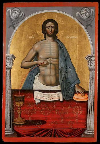 A LARGE AND IMPORTANT GREEK ICON, 17TH CENTURY